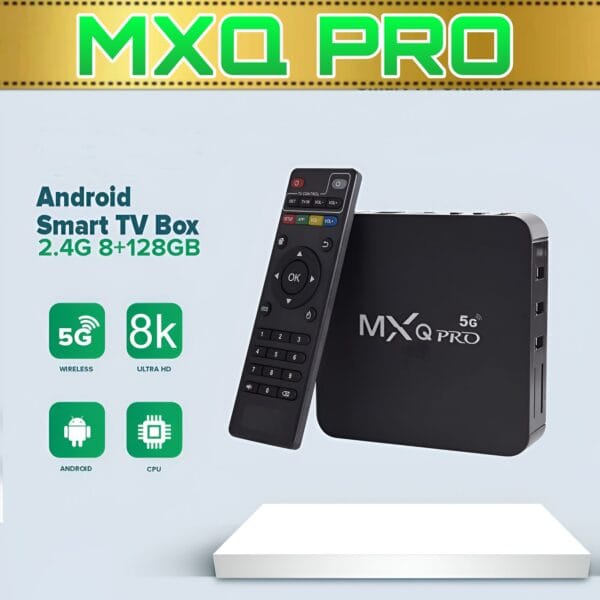 MXQ Pro 5G 8K Android TV Box – 8GB RAM | 128GB ROM | Ultra HD Streaming