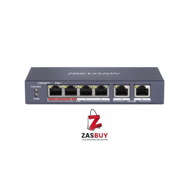 Hikvision DS-3E0105P-E/M(B) 4-Port 100 Mbps Long-Range Unmanaged PoE Switch